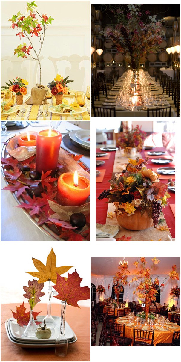 fall leaves decorations wedding