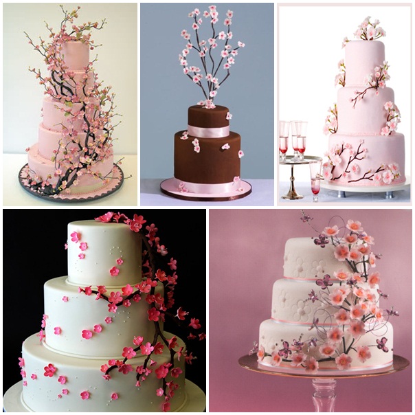 cherry blossom wedding cakes