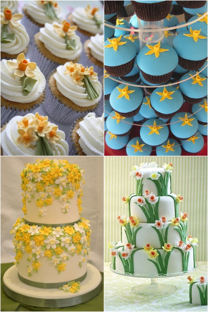 daffodil wedding cakes