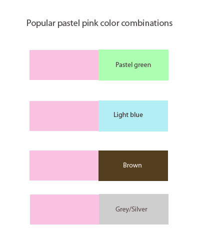 pastel pink color combination