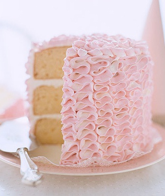 pastel pink wedding cake