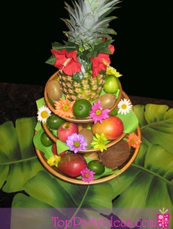 mixed tropical fruit centerpieces