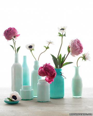 single flower bottle centerpieces