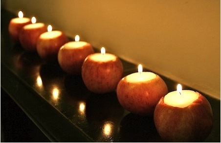 apple candle holder centerpieces