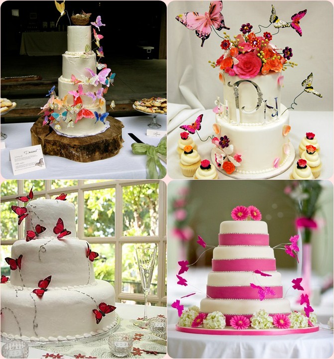 butterfly themed wedding cakes