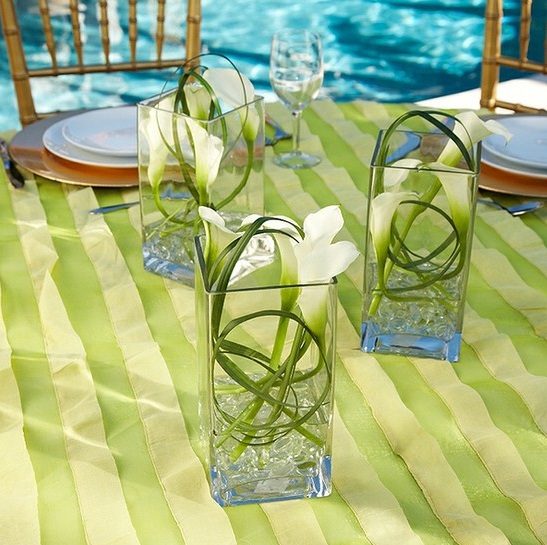calla lily water pearl centerpieces