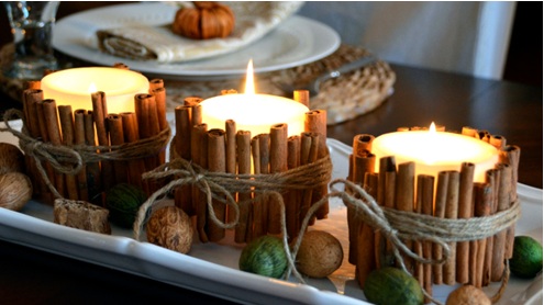 cinnamon stick candle holders