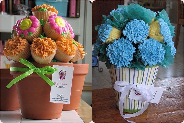 cupcake bouquet centerpieces