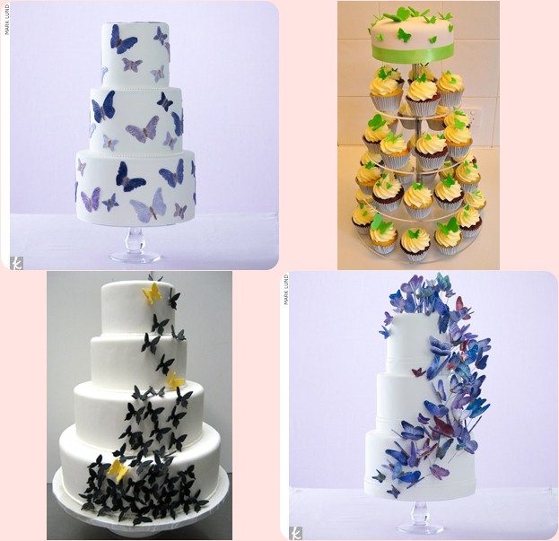 fondant butterfly wedding cakes