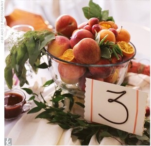 fruit basket wedding centerpiece