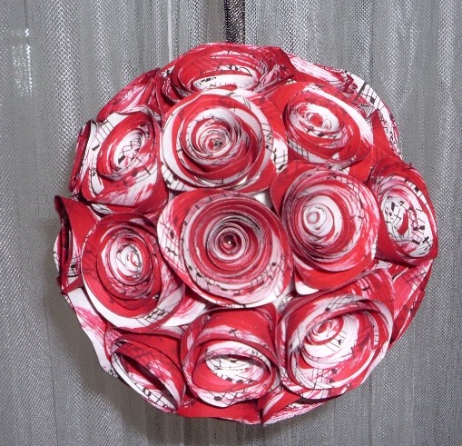 paper rose pomanders