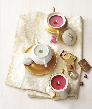 teacup teapot candle holders