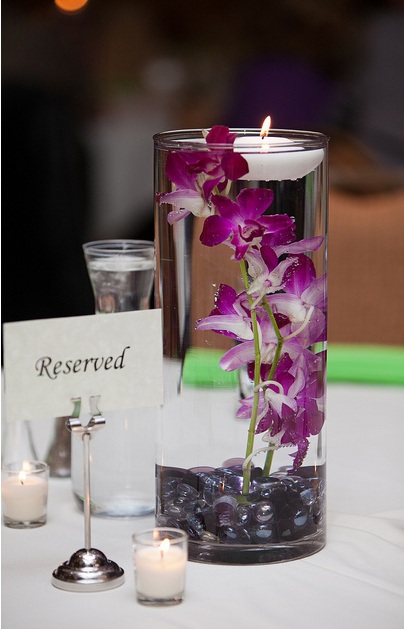 simple orchid centerpieces submerged