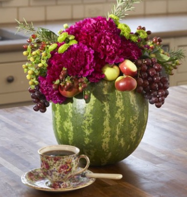 watermelon vase centerpiece