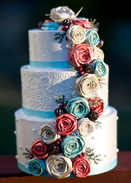 paper flowers wedding cake