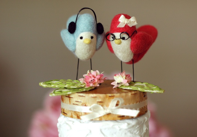 cute bird wedding cake toppers 