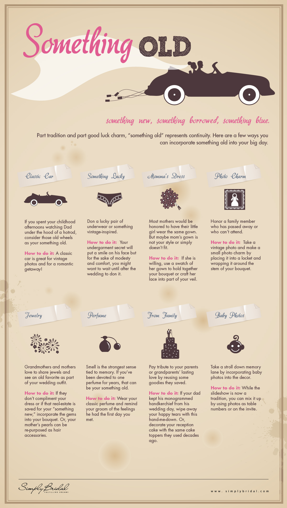 something old ideas for the bride infographic