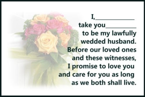 traditional wedding vows